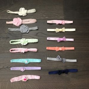 Large Assortment of Infant Headbands - 14pcs